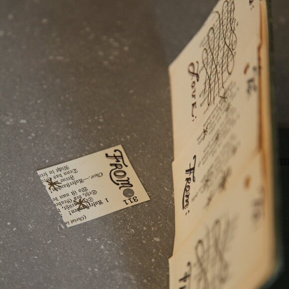 Antique paper gift labels handmade by Artisanne. - Picture 4 of 12